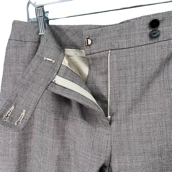 Pendleton Trouser Pants Womens 12 Brown Wool Herringbone Savvy Stretch Classic - Picture 3 of 13